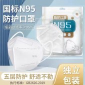 N95白色5层防粉尘独立包装防疫口罩(2500只/箱)