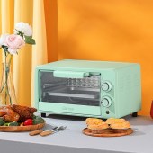 联创（LIAN） 电烤箱 家用迷你12L容量旋钮操控多功能烘焙小烤箱 绿色 DF-OV310M