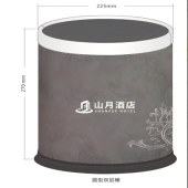 不锈钢垃圾桶客房垃圾桶定制logo圆形双层垃圾桶270*225