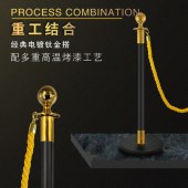 酒店用礼宾护栏 黑金色（2柱1链/套）