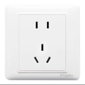 施耐德睿意系列86型正五孔插座（白色）