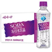 娃哈哈无汽苏打水饮品薄荷柠檬味甜味无甜味白桃味可选清爽解渴 甜味 350mL*24瓶